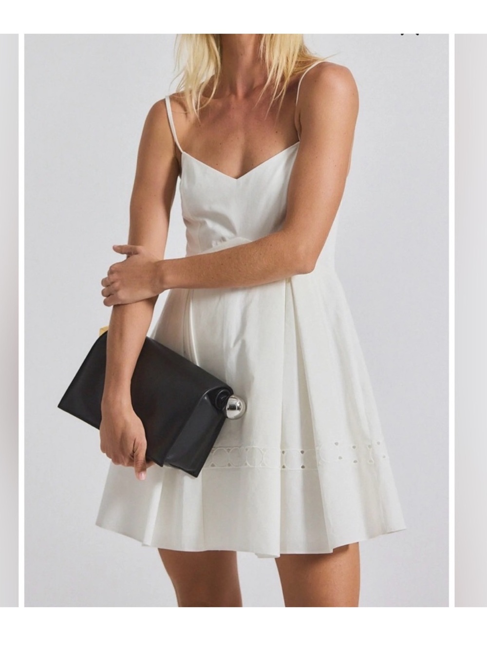 10 Crosby Derek Lam White Cotton Eyelet Mini Dress